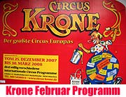 Winterspielzeit des Circus Krone - das zweite Programm 2008 vom 1.-29.02.2008
